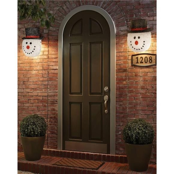 Snowman Porch Light Cover Holiday &Christmas Decor | Weather-Resistant Acrylic - Picture 5 of 6